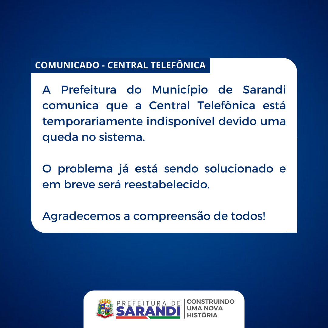 Comunicado Central Telefônica